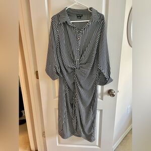 Stripped shirt dress